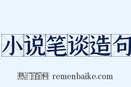小说笔谈造句是什么意思的图片